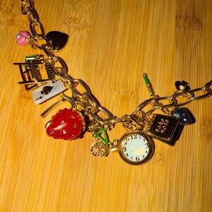 Kate Spade X Target New York Chunky Charm Statement Necklace Gold